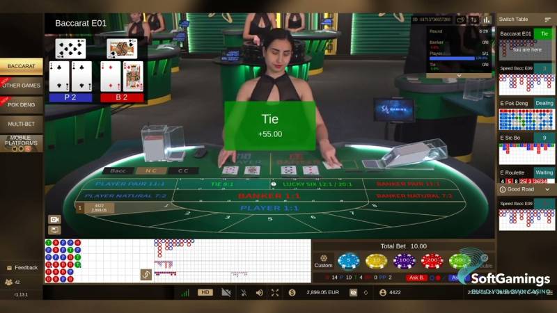 SA gaming Baccarat